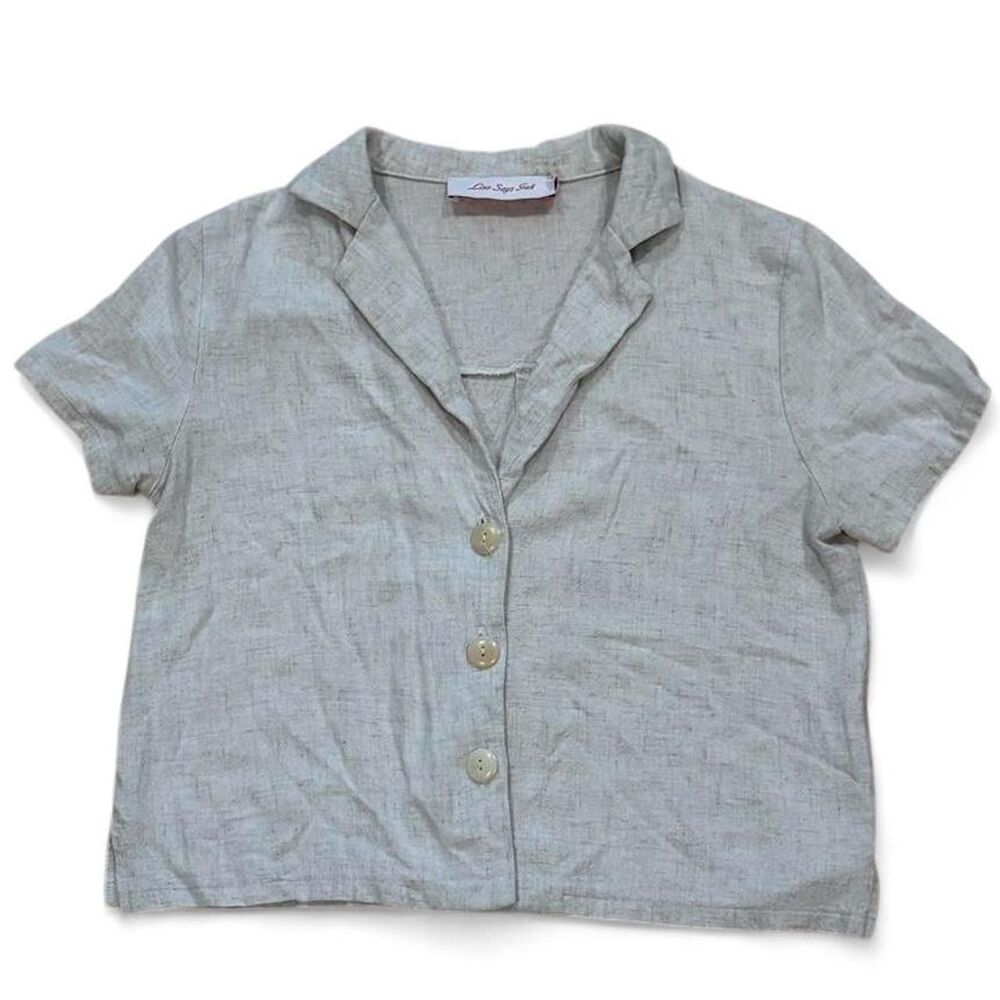 Lisa-says-gah Women's Cream and Tan Shirt